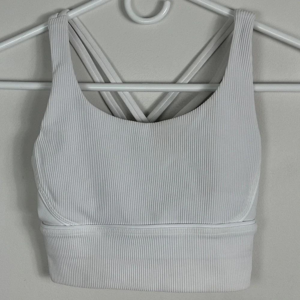 Lululemon Energy Longline Bra Ribbed Luxtremem Womens Size 4‎ Supportive W2BLIS - Picture 12 of 13